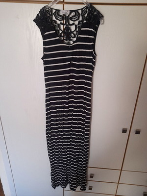 Maxi φόρεμα Marks & Spencer μεταχειρισμένο, μέγεθος medium, άσπρο και μπλε