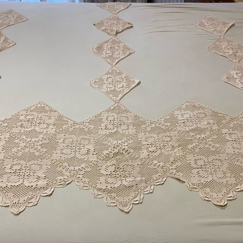 Handmade old table runner used