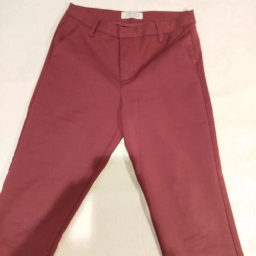 Pink Woman straight-leg pants like new, brown and red, size S