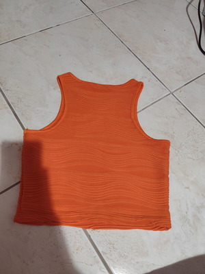 Orange sleeveless top Tally Weill size small like new