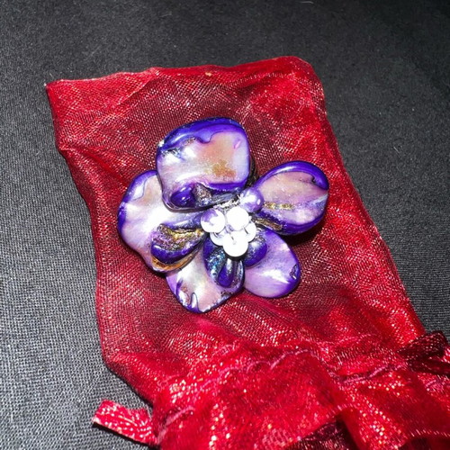 Handmade ring with amethyst and moonstone, new
