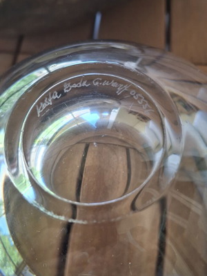 Kosta Boda Crystal Vase/Bowl by Göran Wärff, like new