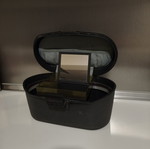 Samsonite vintage vanity case black hard shell train case