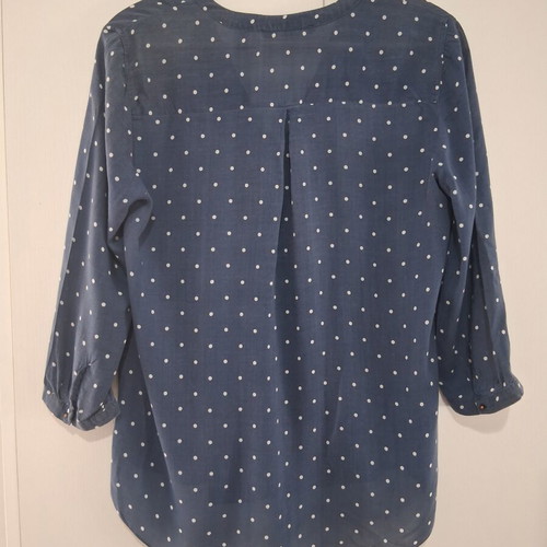 Zara shirt like new, size L, white and blue