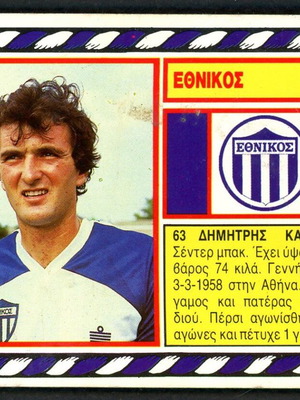 Carousel Kambolis Ethnikos card 1986-87 used