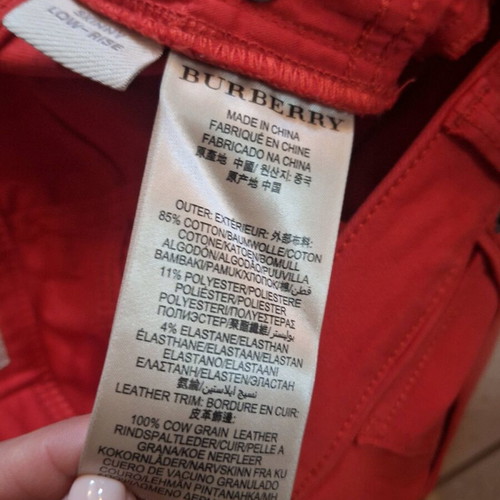 Burberry red skinny jeans