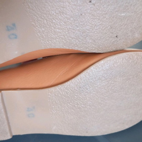 Evangelia Drosi leather tan ballerinas like new