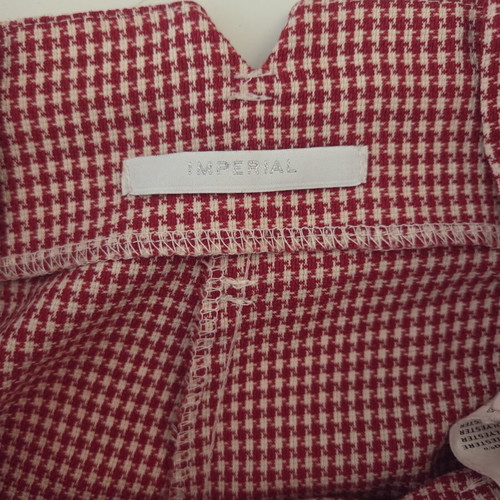 Imperial Italy Plaid Checked High Waist Shorts like new, white and red
