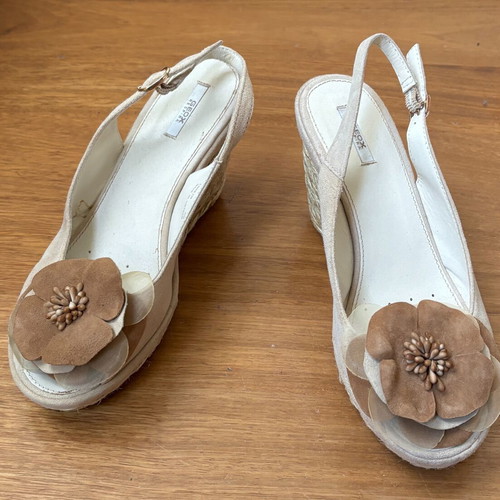 Geox suede platforms used, size 39, beige brown