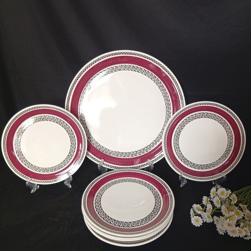 Villeroy & Boch Mettlach Rubin vintage pasta set, 7 pieces