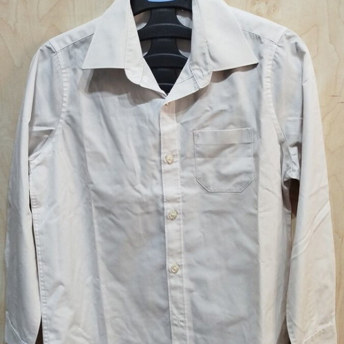M&S School White Long-Sleeve Shirt Like New Age 6-7