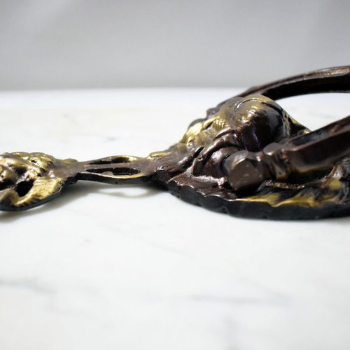 Solid brass door knocker with lion head new