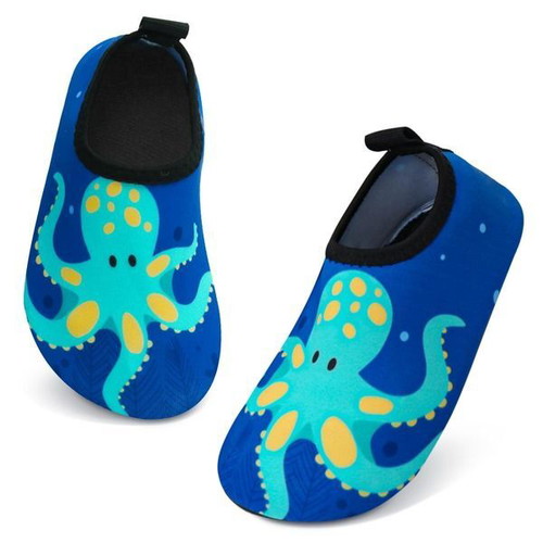 Aisprts kids aqua shoes for beach and swimming, blue octopus, size 30/31