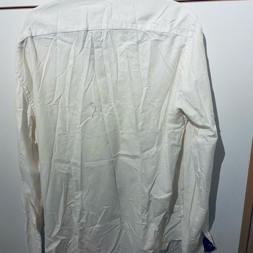Ανδρικό πουκάμισο Zara μεταχειρισμένο, slim fit, άσπρο, μέγεθος L