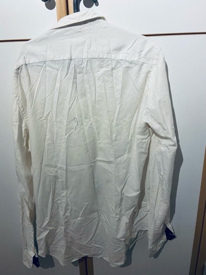 Ανδρικό πουκάμισο Zara μεταχειρισμένο, slim fit, άσπρο, μέγεθος L