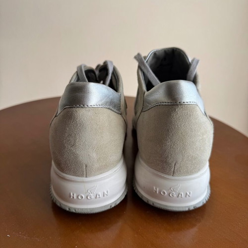 Hogan women's sneakers like new, size 38, white and silver