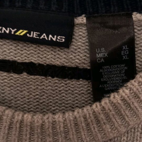 DKNY Jeans sweater gray cotton like new size XL
