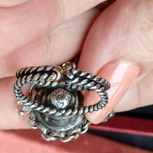 Konplott silver ring used with cross and talismans against evil eye