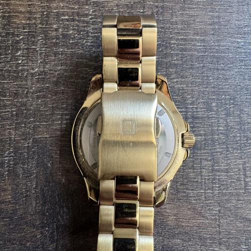 Swiss Military Hanowa diver style watch gold and blue new