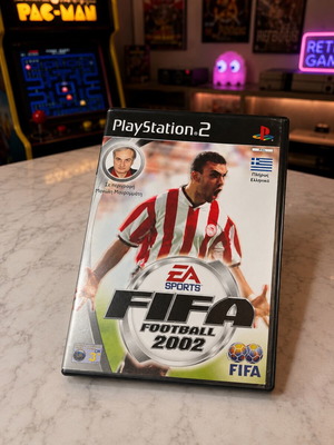 FIFA Football 2002 παιχνίδι PlayStation 2 μεταχειρισμένο, ελληνική έκδοση με Μανώλη Μαυρομμάτη