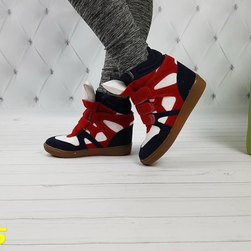 Athletic boots new Isabel style white and red size 38.5