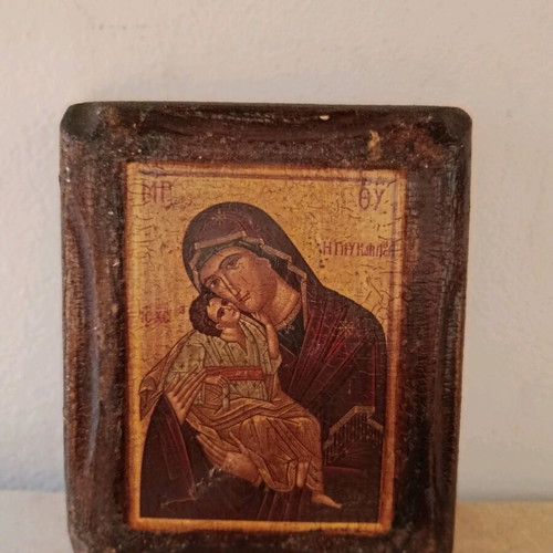 Icon Panagia the Sweet-Kissing old wooden used