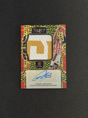 Panini Select EuroLeague 2025-26 Chima Moneke Spectris Gold Patch Auto 10/10 like new