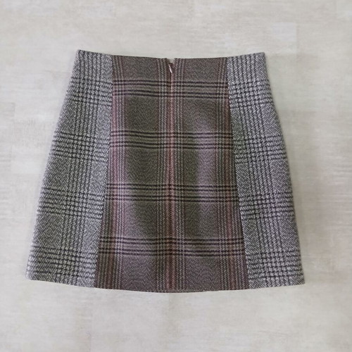 Sandro short checked skirt new