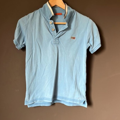 Napapijri kids polo shirt used, blue, size 140 cm