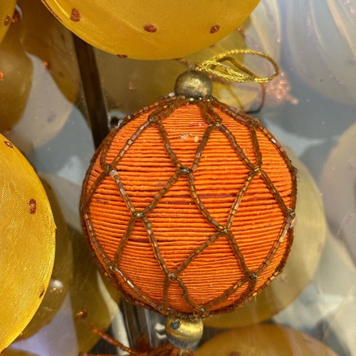 Golden Christmas balls plastic like new, set of 45 pieces