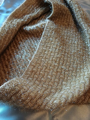 Handmade snood scarf new, gold color