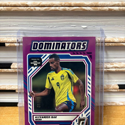 Alexander Isak Dominators Purple Card 2025-26 Donruss Road to FIFA World Cup new