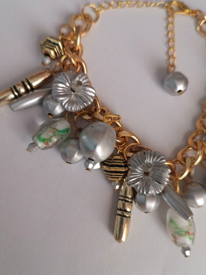 Bracelet silver and gold with charms new