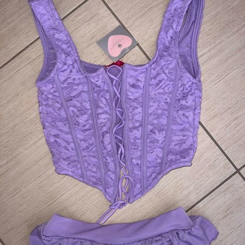 Marmalady two piece set new, purple skort and corset