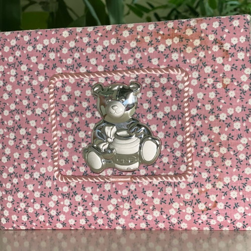Photo Album with Embossed Metal Bear New