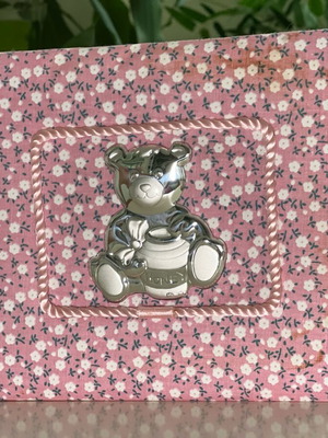 Photo Album with Embossed Metal Bear New