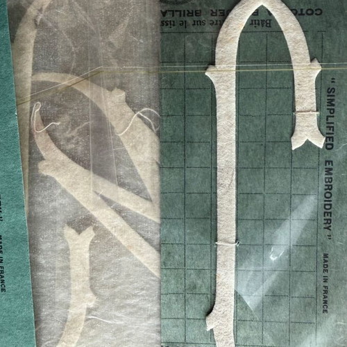 Vintage French Simplified Embroidery Set with DMC Thread
