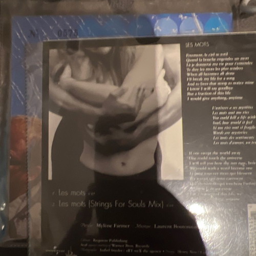 Les mots Seal Mylene Farmer CD single excellent condition