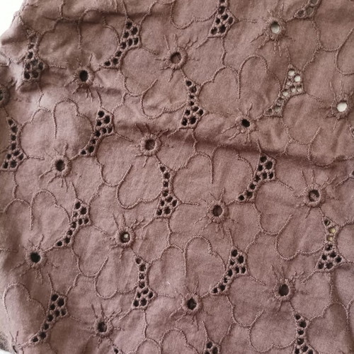 Roxy Quicksilver broderie backless top, brown, size S