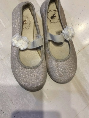 Vul.Ladi children's ballerina shoes used, size 28, silver