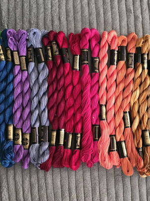 DMC threads 15 colors in pairs, new, total 30 pieces