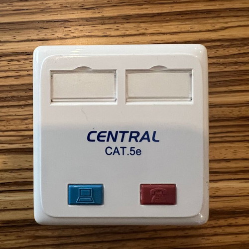 UTP network socket 2xRJ45 CAT5E white used