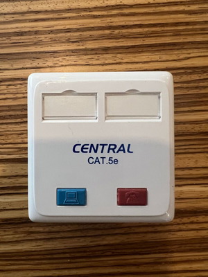UTP network socket 2xRJ45 CAT5E white used