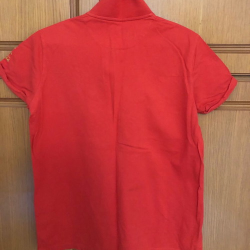 La Martina Womens T-shirt like new, red, embroidered design, XL