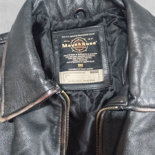 Leather Jacket Mays And Rose US Legends Large black like new
