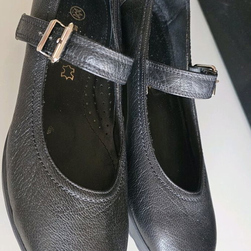 Envie leather ballerinas with 5cm heel, like new, size 39, black