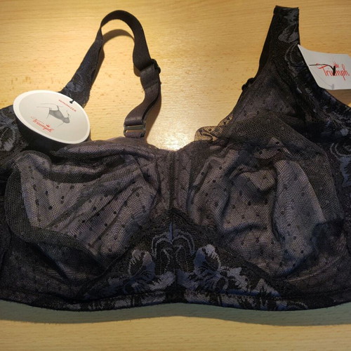 Triumph lingerie new, size 85F, black with purple details