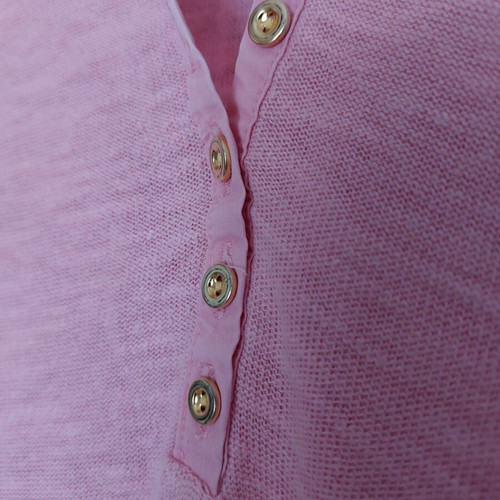 ZARAKNIT Pink Sleeveless Top Medium Used With Collar And Buttons