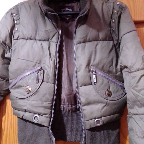Kamora jacket used, women's olive color size XS