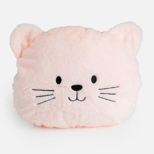 Decorative Cat Head Pillow, pink, 28x23x12cm